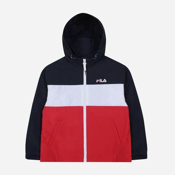 Fila Biella Windbreaker Girl's Jackets - Navy,NZ 73-97102